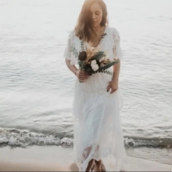 - - Boho Wedding Dress, Country Wedding, Beach Wedding, Church Wedding Bride - Picture 2 of 6